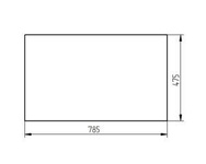 szyba minikoparka CAT 301.4C - przednia dolna 370-1500 (2819)