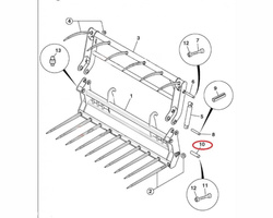 Sworzeń siłownika łyżki do koparko ładowarki JCB 3CX 4CX 811/50367