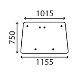 szyba do ciągnika Same - przednia otwierana 0.9244.210.0