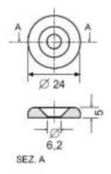 podkładka 6,2x24mm pod śrubę do montażu szyby ciągnika, koparki