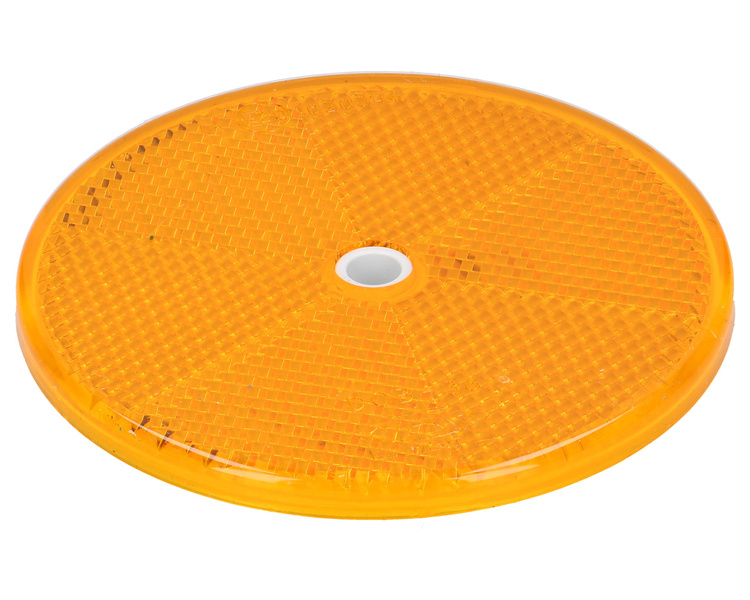 odblask pomarańczowy okrągły przykręcany 84mm