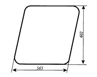 szyba do sieczkarni samobieżnej Fortschritt - boczna i drzwi (622)