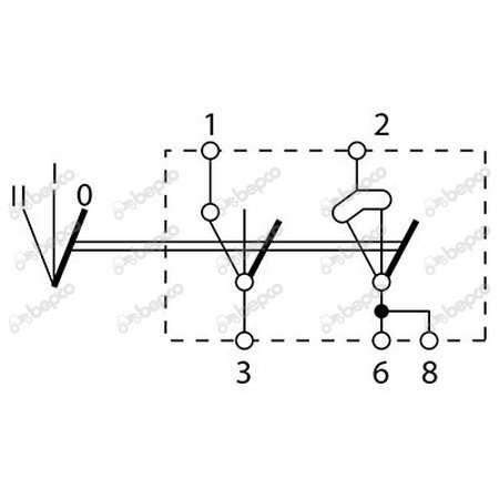 włącznik, przełącznik świateł 42x22mm 3 położenia 5 PIN Case 45910C1