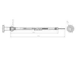 Linka - Gaszenie silnika L-915mm MF 4512 ORYGINAŁ URSUS