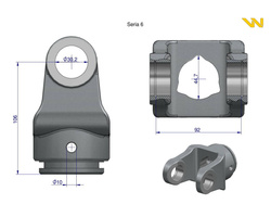 Widłak wewnętrzny do rury wewnętrznej 23.8X61.3 rura 29 seria 2 WARYŃSKI