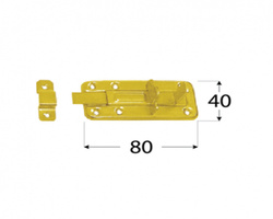 Zasuwa zasuwka tłoczona z ryglem prostym 80x40x1,0 dmx