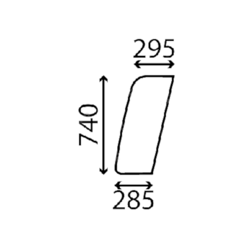 szyba Bobcat, Doosan, Yanmar - drzwi przednia górna lewa EK1026-097B, 7005757, K1039698