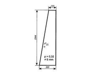 Szyba do ciągnika MF Massey Ferguson - szyba uchylna zielona 3389399M2