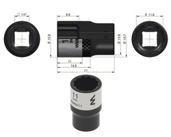 Nasadka dwunastokątna 1/4" 11 mm Waryński