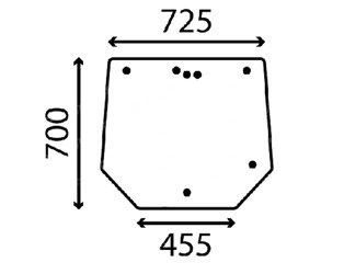 szyba do ciągnika Claas Nexos - tylna 0011389450 (4137)