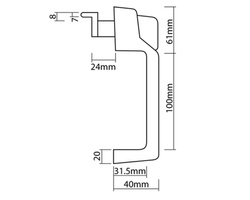 klamka do drzwi lewa / prawa Massey Ferguson 300 3476151M1