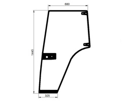 szyba do ciągnika Case, New Holland, Steyr - drzwi lewe 134621090 (1053)
