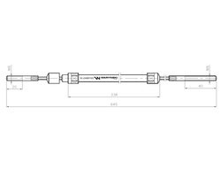 Linka - Cięgno L-645mm 57112730 ZETOR Waryński