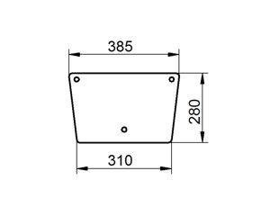 szyba do ciągnika Deutz-Fahr - tylna dolna 615648 (2358)