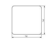 szyba koparka Liebherr - tylna 5007929 (4859)