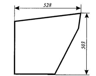 szyba do ciągnika C-360 kabina Szyszka Koźmin (K2) - drzwi dół (lewa, prawa) (812)