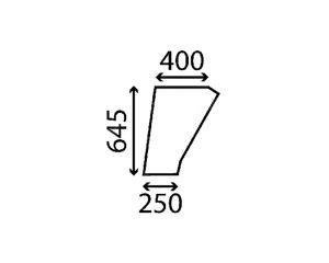 szyba do ciągnika Deutz-Fahr - drzwi dolna 04354137