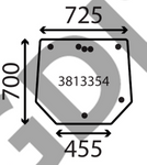 szyba Massey Ferguson - tylna VA374757 (4404)