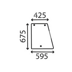 szyba CASE Maxxum 5120 5130 5140 5220 5230 5240 5250 - boczna lewa 248718A1 (1182)