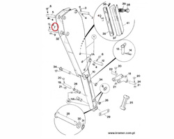 Sworzeń łączenia ramion do koparko ładowarki JCB 3CX 4CX 811/50372