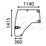 szyba Landini, McCormick - drzwi lewe 4217257M2 (4188)