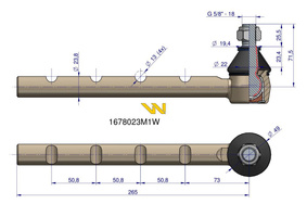 Przegub kierowniczy dolny 1678023M1 Massey Ferguson WARYŃSKI