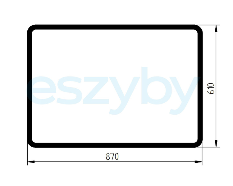 szyba Volvo - tylna 7416815 (2798)