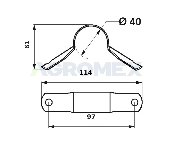 Uchwyt mocowanie motowidła John Deere Z32191