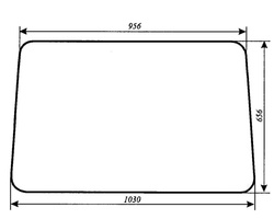 szyba do ciągnika MTZ-82 mała kabina oryginalna - przednia i tylna (86)
