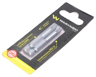 Końcówki wkrętakowe bity PZ3 50mm Waryński komplet w blistrze dwusztukowym 