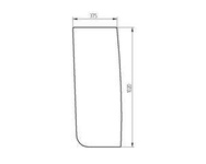 szyba koparka Liebherr - boczna lewa 7028789 (2990)