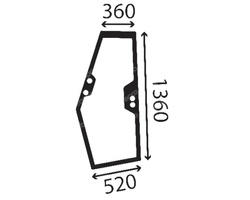 szyba New Holland, Fiat Kobelco - drzwi prawe 76067085