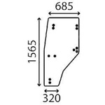 szyba do ciągnika John Deere - drzwi R141527, R131931