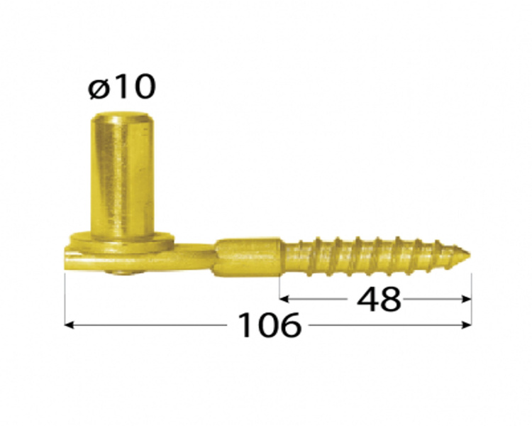 Uchwyt czopowy wkręcany do bram furtki drzwi 106x48 domax