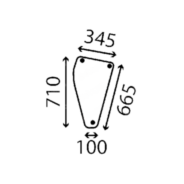 szyba do ciągnika Deutz-Fahr - przednia dolna zielona 04337768 (5233)