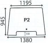 szyba Case seria 44 i 45 - przednia z wycięciem (2576)