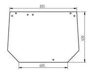 szyba Massey Ferguson 304 F, S, V - tylna 3540175M1 (2915)