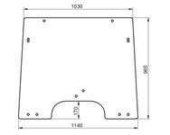 szyba do ciągnika John Deere - przednia SU296828 (5171)
