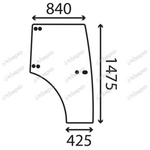 szyba do ciągnika Claas Nexos - drzwi prawe 11528630 (5115)