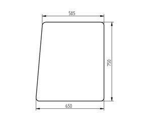 szyba ładowarka teleskopowa Manitou - drzwi górna 202377