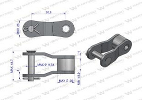 Półogniwo łańcucha CA650F Waryński