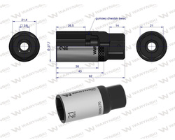 Nasadka do świec 3/8" 21 mm Waryński