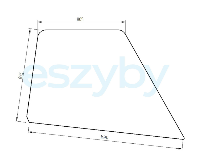 szyba ładowarka teleskopowa Manitou - boczna prawa 185353 (4804)