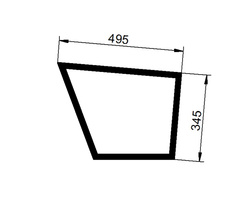 szyba do ciągnika Valtra / Valmet - drzwi dolna prawa V31506200 (1329)