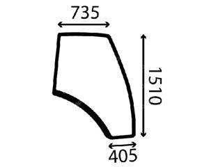 szyba do ciągnika Deutz-Fahr - drzwi prawe stałe 0.015.9731.0/10