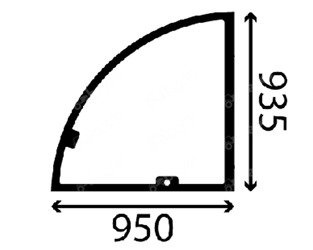 szyba do ładowarki Genie - drzwi górna 07.0740.0279 (3332)