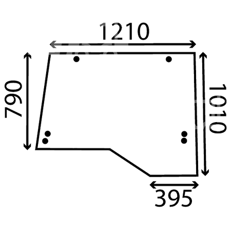  szyba CASE Magnum 7110 7120 7130 7140 - boczna prawa 1340199C2 (1156)