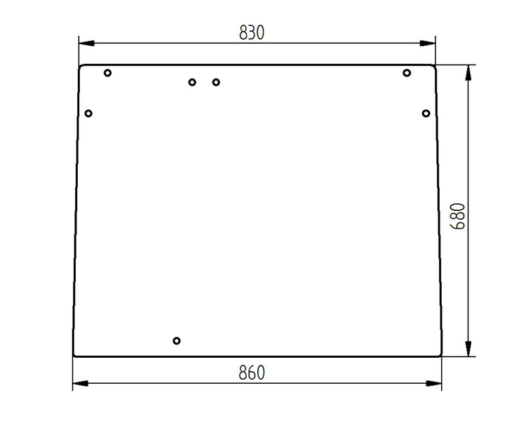 szyba Massey Ferguson 304 F, S, V - przednia 3540118M91 (4574)