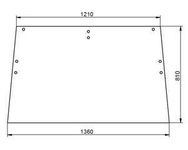 szyba do ciągnika Deutz-Fahr - przednia 520514 (2365)