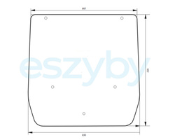 szyba Case Farmall U 95 105 115 - tylna 84600198 (1470)